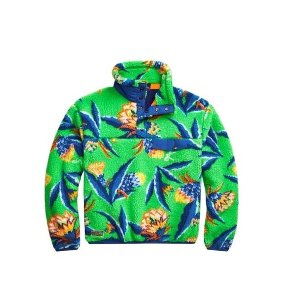 NWT Polo Ralph Lauren Floral Teddy Fleece Pullover Top
